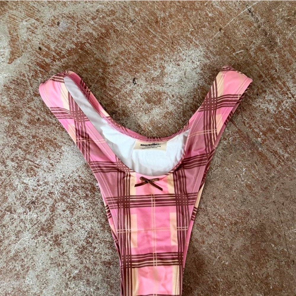 Pink Plaid Snorkelbear Bottoms
